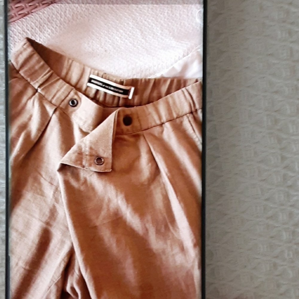 Daughter of Liberation Linen Crop Snap Pants
